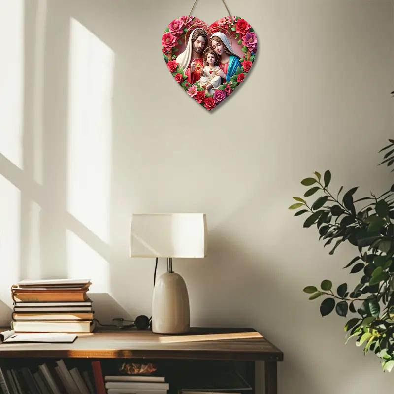 Подвеска «Святая ночь», украшение для стен или дверей дома, плоская деревянная 2D, рождественское украшение, подарки для друзей и семьи