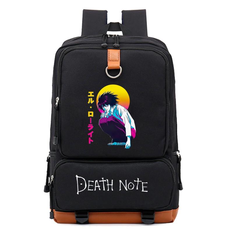 Death Note Anime Cosplay Backpack Teens Students Large Capacity School Travel Bag With Character Print