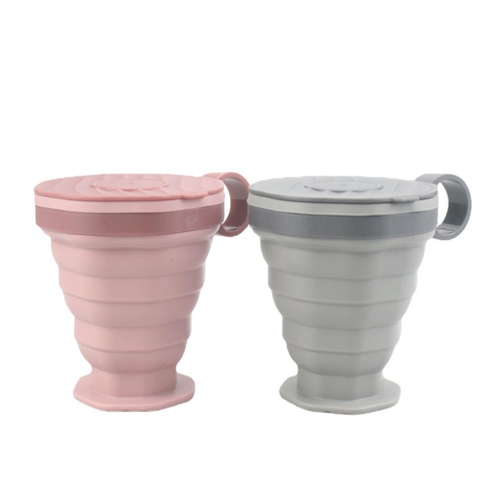 Heat Safe Retractable Cups with Removable Handle Collapsible Silicone Cup Telescopic Cups  Outdoor
