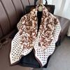 Polka Dot Small Fragrant Camellia Scarf Light Luxury Temperament Decorative Scarf Neck Protection Scarf Big Shawl Versatile Trendy