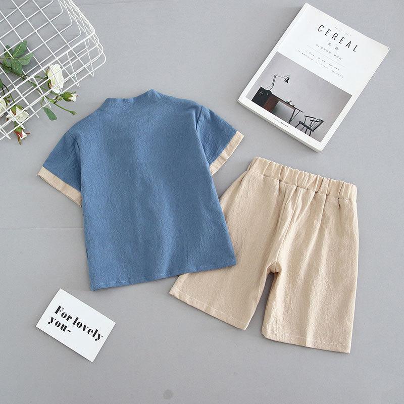 Костюм Тан для мальчиков, летний костюм в стиле ханбок, детская одежда в стиле ретро для выступлений, детская одежда в китайском стиле, старинная одежда