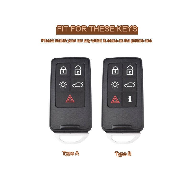 Кожаный чехол для дистанционного ключа автомобиля для Volvo XC60 V60 S60 XC70 V40, автоаксессуары, держатель для ключей с брелком