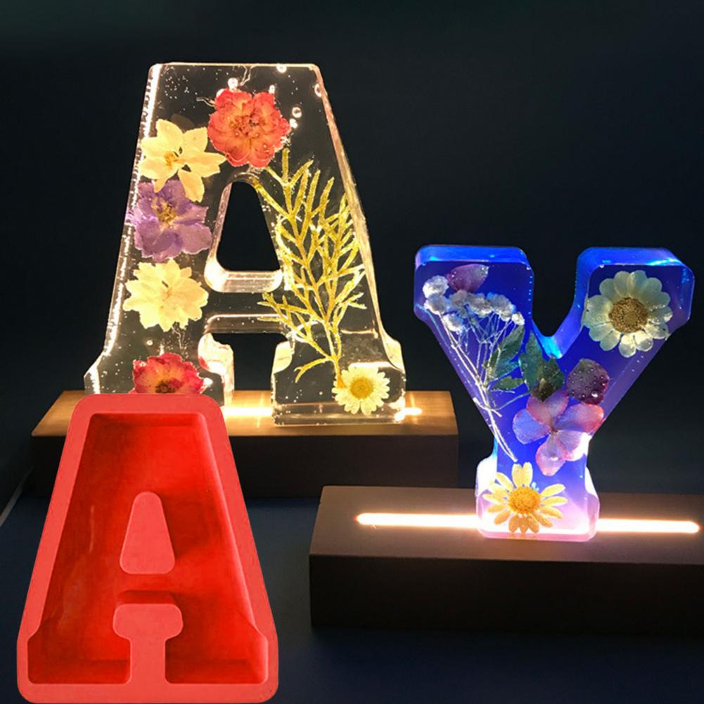 Эпоксидная форма многоразовая, устойчивая к деформации, легко извлекаемая, антипригарная, гибкая, для DIY, неправильной формы, трафарет для свечей с заглавной буквой для вечеринки