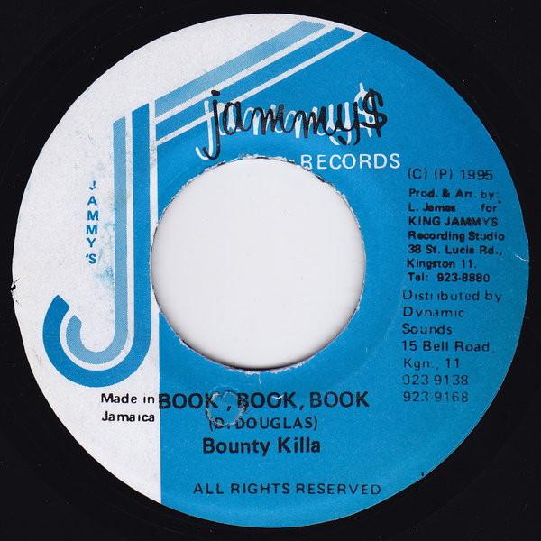 7inch Record BOUNTY KILLER - Book, Book, Book NONE Jammy's Records 1995 Jamaica Reggae, Ska & Dub Used