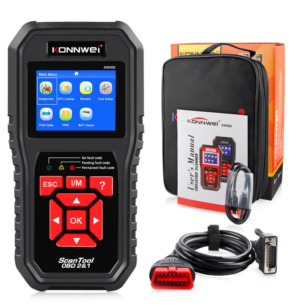 2026 KONNWEI KW850 Car OBD2 Diagnostic Tools Auto Scanner Engine System Check Live Data Clear Code Reader DTC Lookup Fault Code