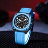 2024 New Watch Square Dial Men Fashion Business Waterproof Sports Watches Chronograph Luminous Leisure Quartz Wristwatch