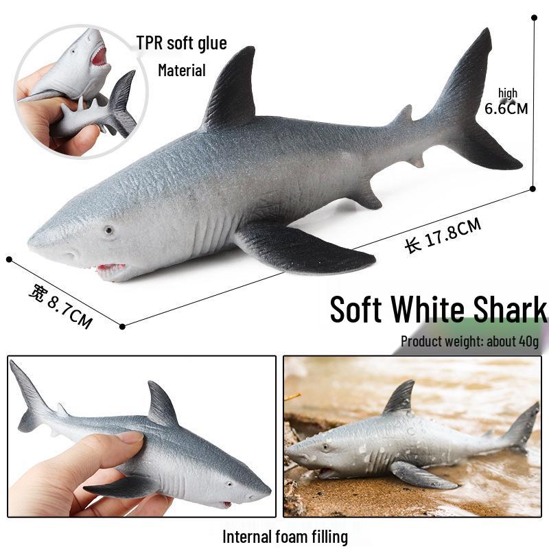 Ocean Wildlife Simulation Toy Set: Sea Turtle, Shark, Whale, Sea Lion, Tiger Shark, Manta Ray, Seal, Grouper.