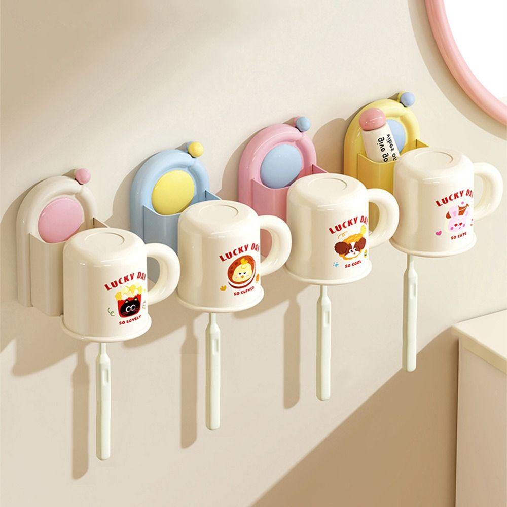 Настенный держатель для зубных щеток без сверления Водонепроницаемая стойка для хранения зубных щеток Органайзер для ванной комнаты