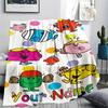 1PC Custom Name Mr. Men Little Miss Patterned Flannel Blanket Suitable For All Seasons for Home Decor Warmth and Comfort Gifts Holiday Present -HE160
