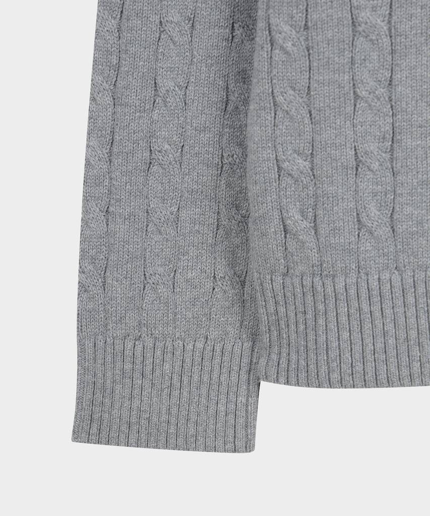 Хлопковый кардиган в косую вязку Brooks Brothers (серый) (Bbwcmbg101)