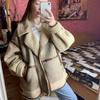 Autumn and Winter Splicing Fur Coat Women's Temperament Fur Biker Wind Jacket