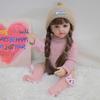 55cm Beautiful Reborn Baby Doll Betty Realistic Baby Girl Doll with Pasted Long Hair Children Play House Doll Toys for Kids Toddler Birthday Xmas Gift