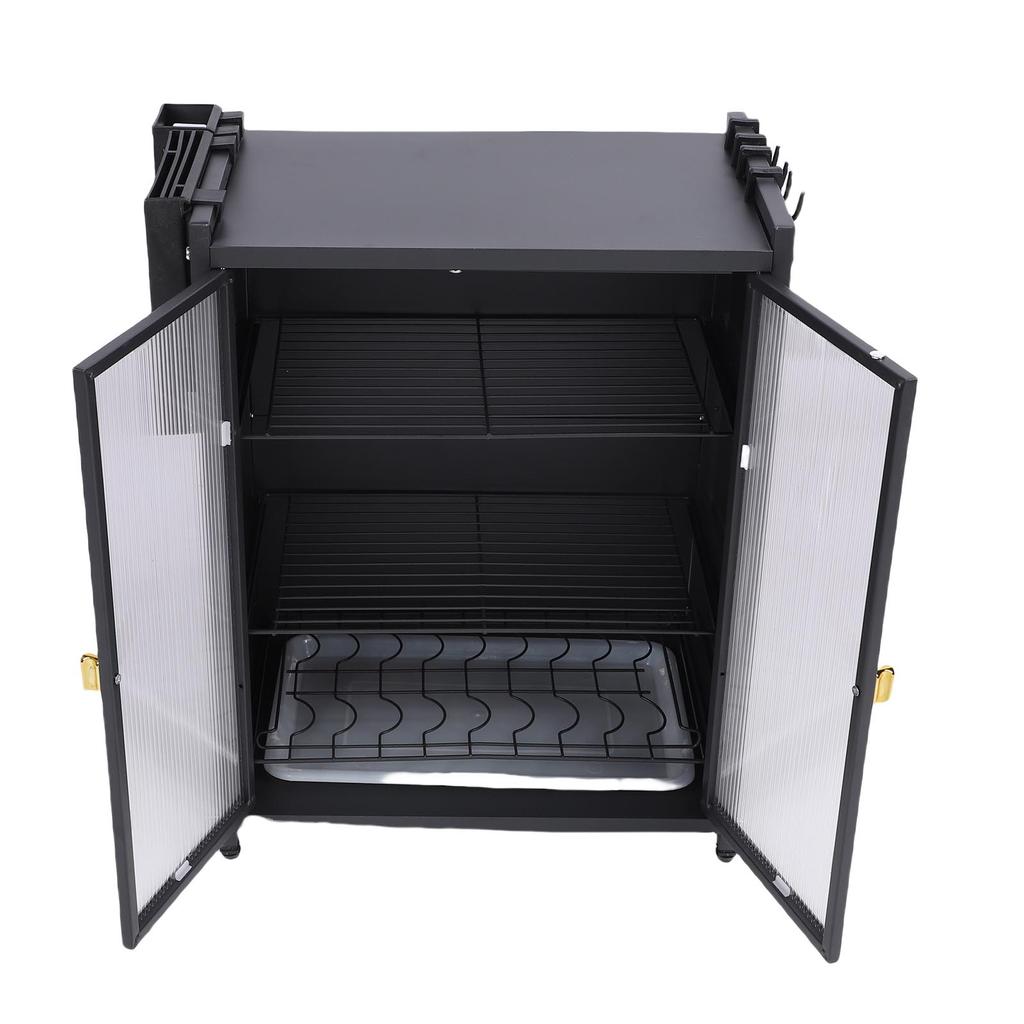 Кухонный шкаф для хранения посуды на столешницу, 3-ярусная сушилка для посуды, компактный многофункциональный органайзер с большой полкой для хранения