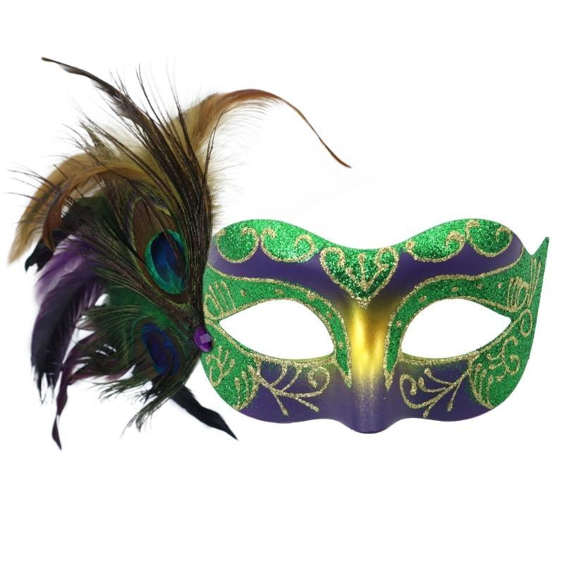 10 sets of carnival full-face mask painting kits, handheld rod-shaped bead chains, paired Sequineded spherical decorations,