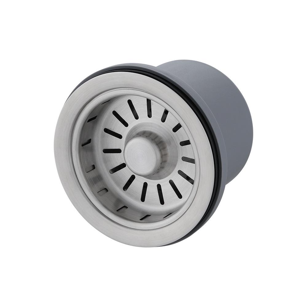 Двухсекционная кухонная мойка из нержавеющей стали 304 с дренажной трубой и корзинчатым сифоном