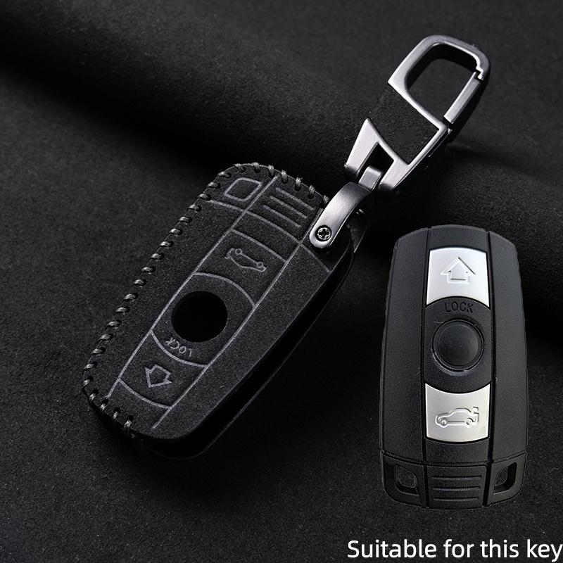 Чехол-брелок для ключа автомобиля Для Bmw E60 E61 E70 E81 E87 E90 E91 E92 X1 X5 X3 1 3 5 6 Серии Z4 Кожаный Защитный Корпус Аксессуары