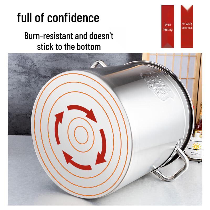 Lingyuan Qisheng 304 Stainless Steel Commercial Stock Pot with Lid
