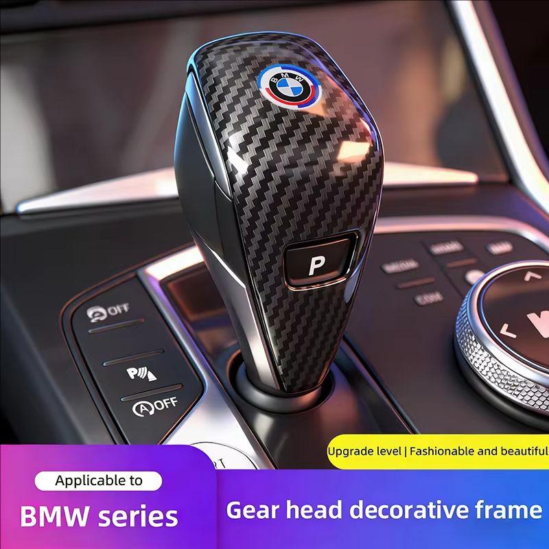 CTCE1 LHD RHD ABS Carbon Fiber Black Red Center Console Gear Shift Knob Trim Cover For BMW G30 G31 G01 G02 G32 1 2 5 Series X3 Sticker