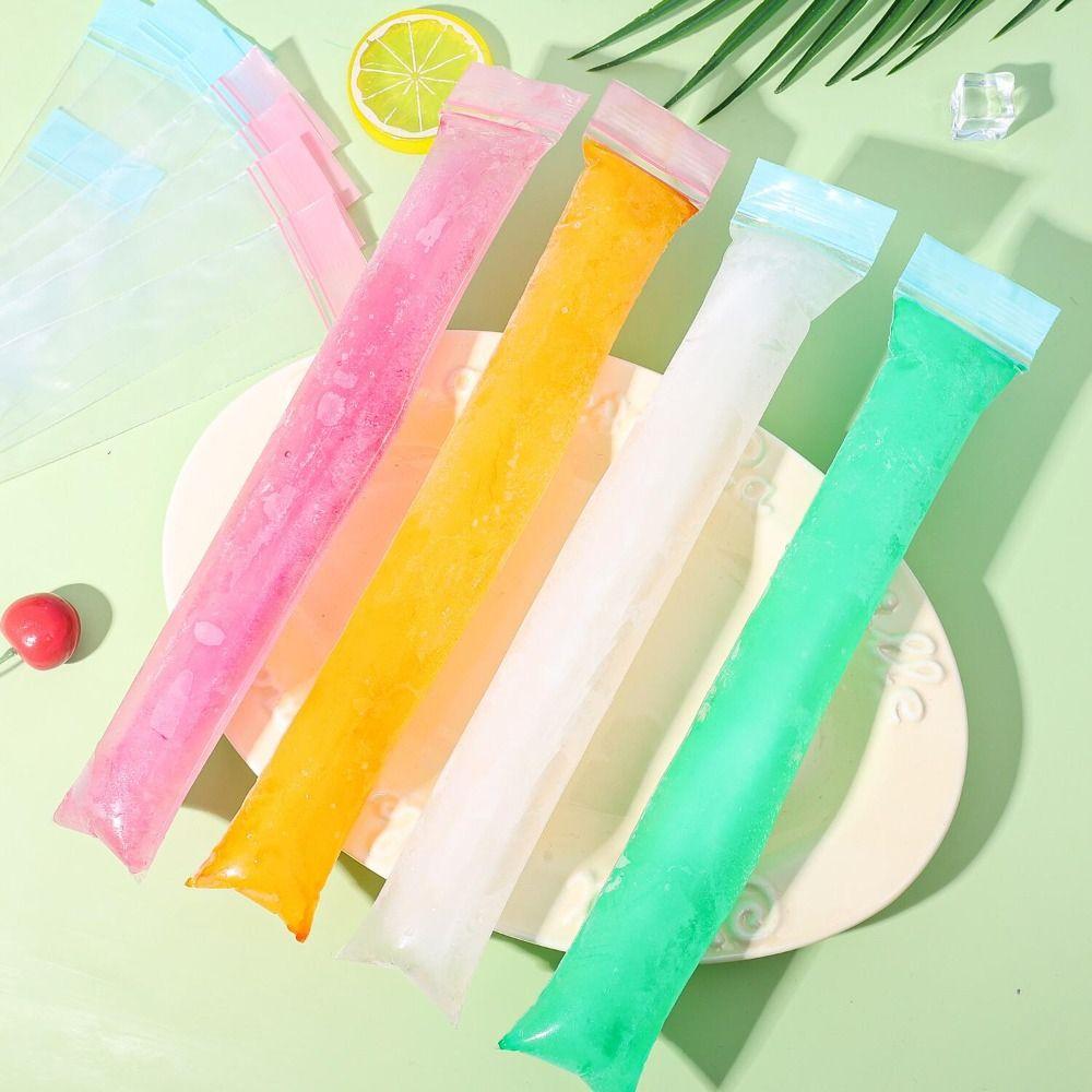 50/100Pcs Food Grade PE Material Disposable Popsicle Bags Homemade Popsicle