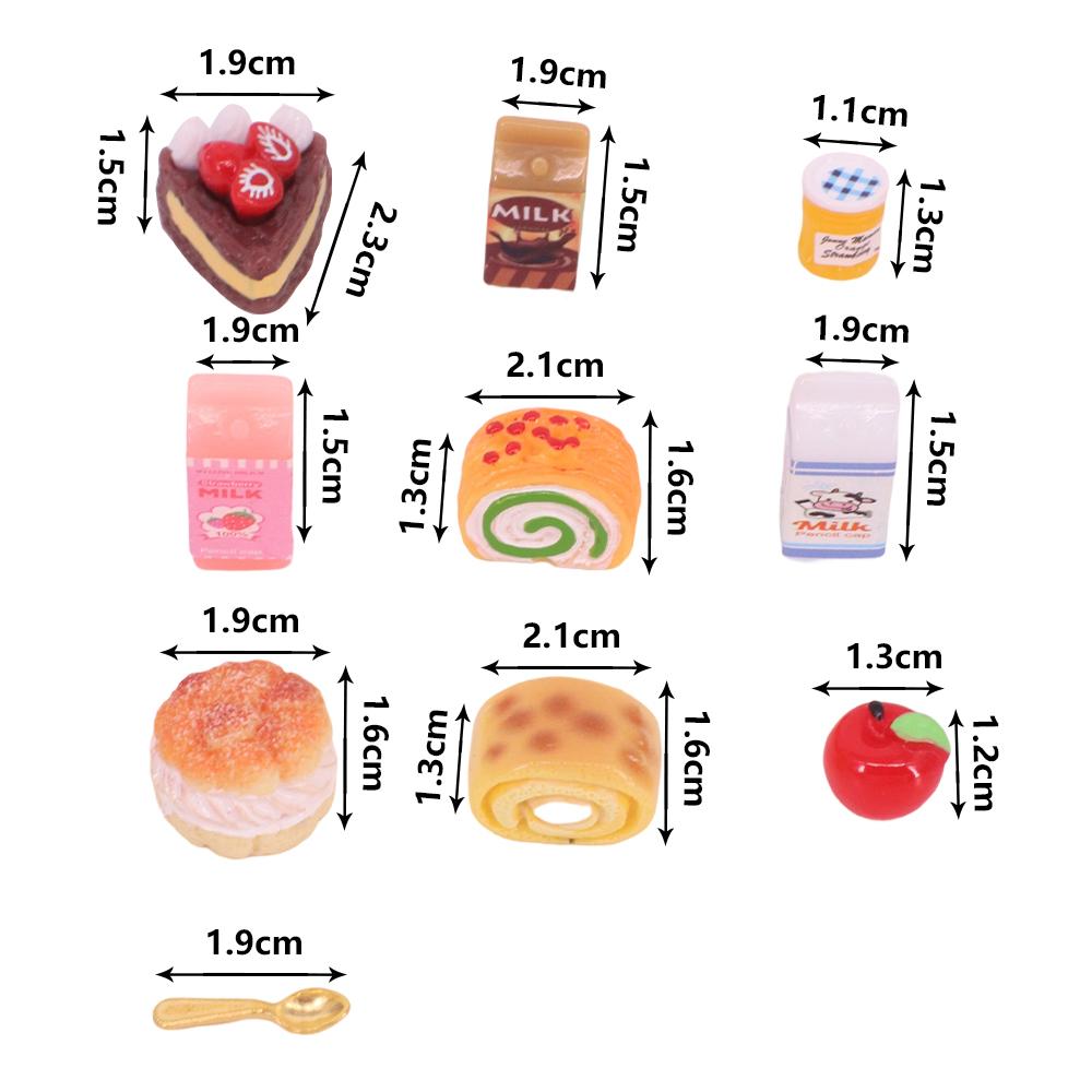 Миниатюрные аксессуары для куклы Лабубу 17 см, мини-мультяшная модель, набор жареной курицы, набор хлеба, торта, десертов, подарок для кукольного домика, игрушка для девочки