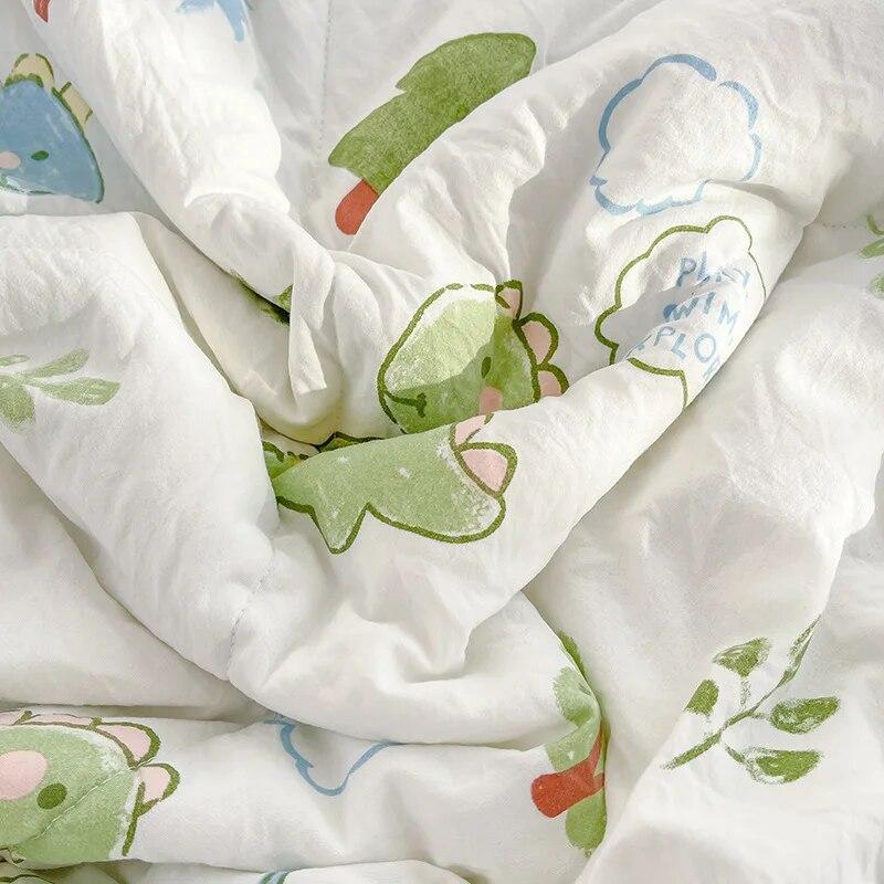 Summer Thin Quilts Cotton Lightweight Air-conditioning Comforter Hotel Nap Blanket Quilted Bed Covers Bedspreads Soft Breathable
