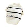 Striped Thickened Front-Opening Sweater for Small and Medium-Sized Dogs