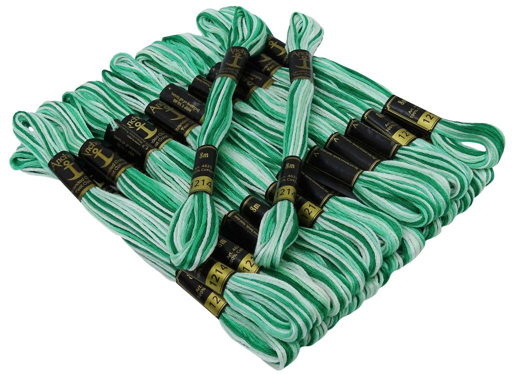 IBA Indianbeautifulart двухцветный многожильный хлопок, вышивка крестиком, ручная вышивка, нить мулине, 25 мотков, коричневый и