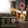 100PCS Realistics Mini Artificial Berry Decor Frosted Red Artificial Holly Berries Glass Bead Fake Berry Wedding
