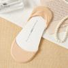 5 Pairs Women's Summer Socks Thin Short Low-cut Boat Socks with Silicone Soles for Non-slip and Heel Protection Invisible Socks