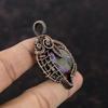 Кулон из пурпурита, украшения, обернутые медной проволокой, кулон из меди ручной работы, ювелирные изделия из драгоценных камней, кулон, обернутый проволокой, подарок для мамы, кулоны в этническом стиле