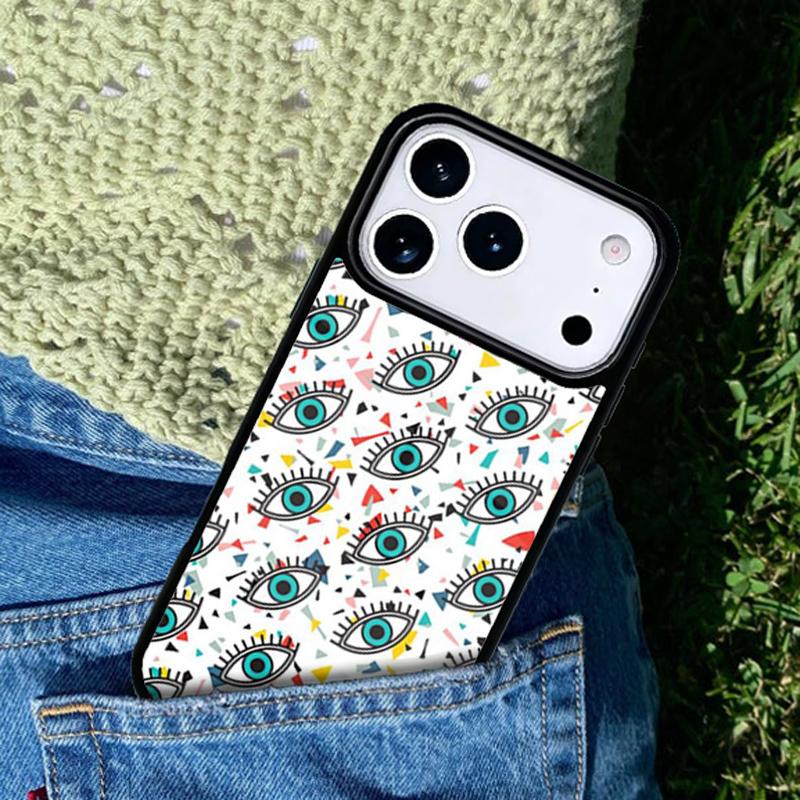 Чехол для телефона с коллажем «Сглаз» Совместим с для IPhone 17air 16e 15 14 13 12 11Pro Max 17 Air