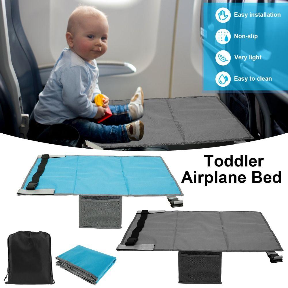 Grey Kids Travel Airplane Bed Portable Foot Rest Hammock New Baby Pedals Bed