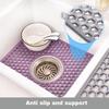 Silicone Sink Mat with Center Drain Heat-Resistant Flexible Non-Slip Design Easy To Clean