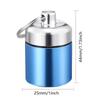 Mini Camping Waterproof Travel Storage Case Pill Box Case Keychain Container Metal Pocket Pill Case
