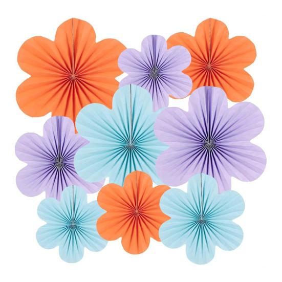 9 шт. Подсолнух бумажный веер цветок подвесной потолочный знак весенние украшения для вечеринки