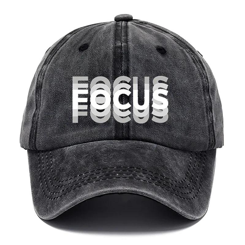 Кепка FOCUS Print из стираного хлопка, регулируемая, классический стиль, бейсболка, спортивная кепка-утка для мужчин и женщин