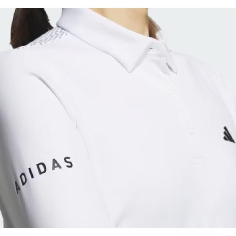 Adidas Футболка-поло с длинным рукавом Golf 23fw женская женская Aerolady Hy0919 белая