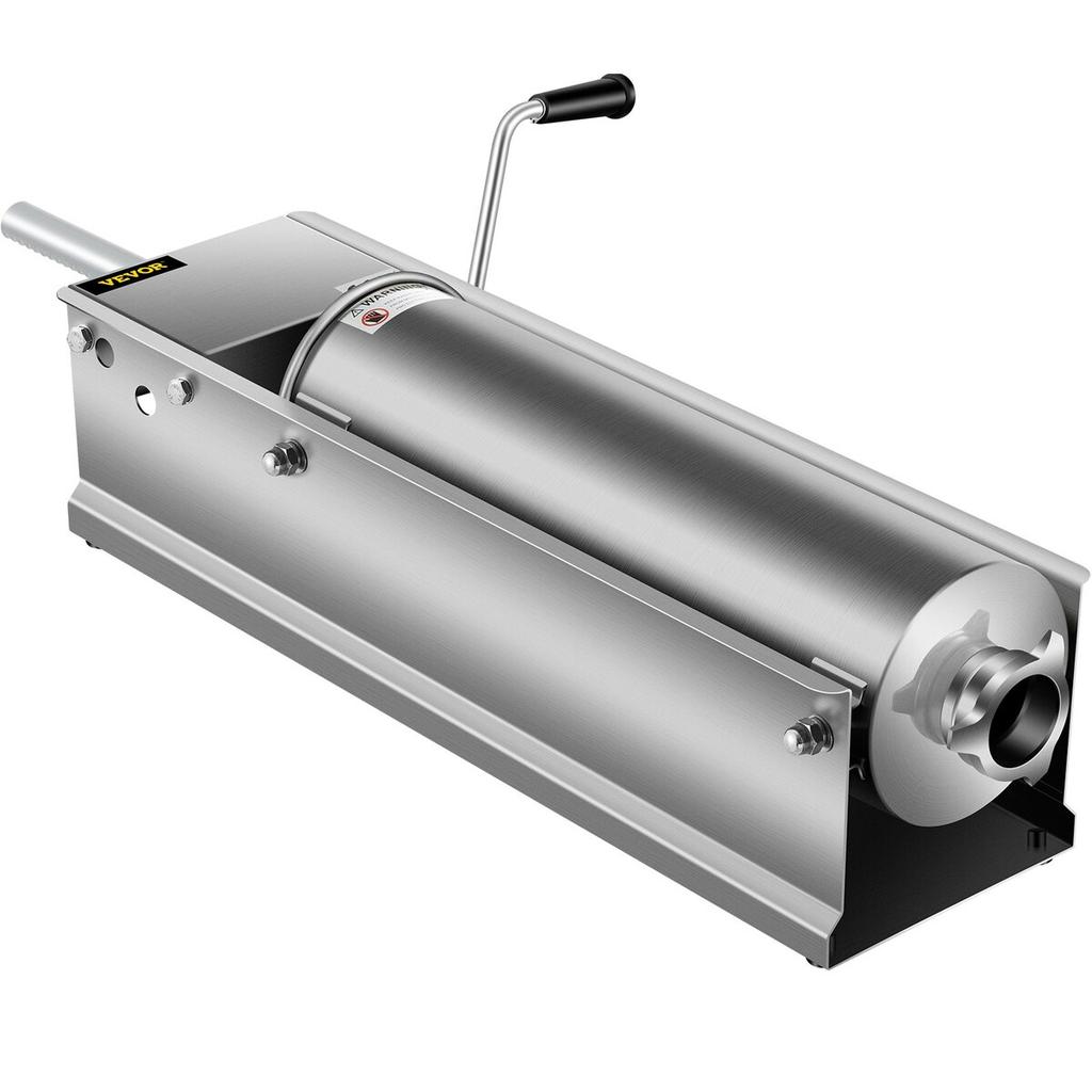 Sausage Stuffer Machine 7L Stainless Steel Sausage Filler Horizontal Manual Sausage Meat Stuffer Machine for Making Hot Dog Sausages Bratwurst