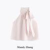 Женский топ без рукавов с французским бантом и завязками на шее Mandy Zhang из ацетата