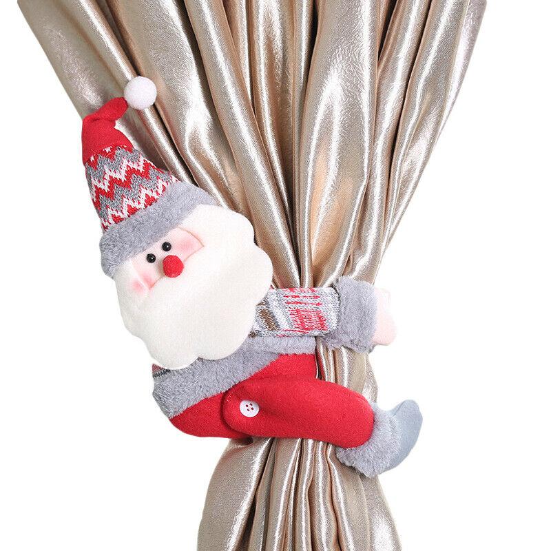 Рождественские креативные подхваты для штор с пряжками для рождественского праздничного украшения дома, макет оконной сцены ARI