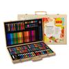 Children's Art Set: 180 Paintbrushes, Watercolor Pencils, Crayons, and 162 Colored Pencils In Wooden Box