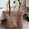 Summer Large-capacity Straw Woven Bag Women's New Commuter Shoulder Bag Seaside Beach Weaving