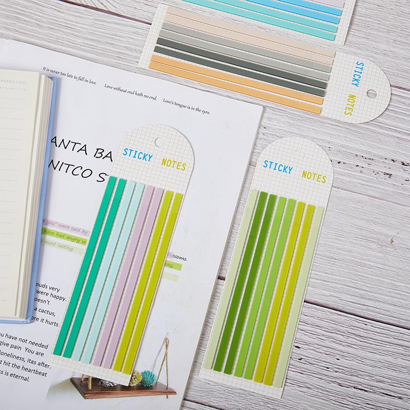 160 шт. цвет миндального печенья длинные липкие заметки прозрачные вкладки-флаги наклейки чрезвычайно