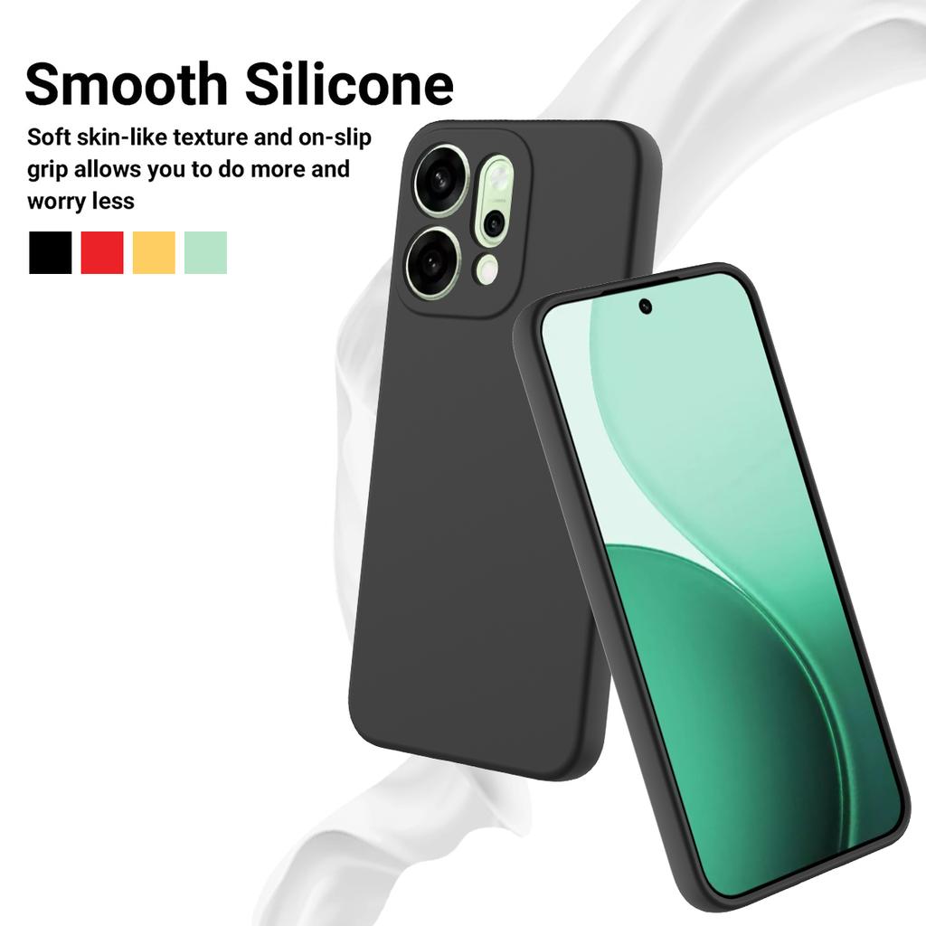 For Oppo Reno14 5G (China)/Oppo Reno14 5G (Global) Liquid Silicone Case Phone Back Cover with Hand Strap