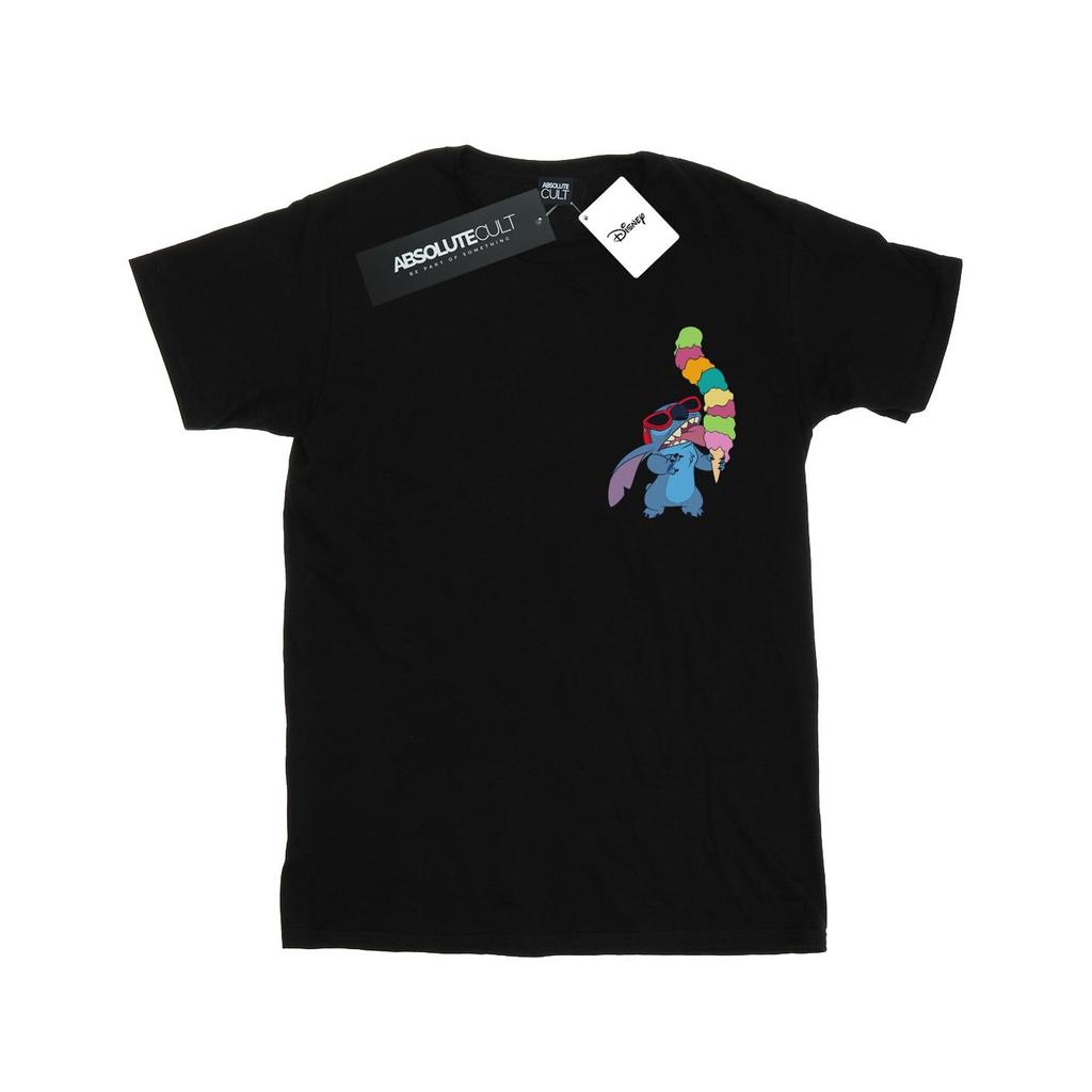 Disney Womens/Ladies Lilo And Stitch Ice Cream Cotton Boyfriend T-Shirt