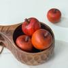Natural Red Sandal Wood Little Apple -persimmon Simulated Fruit Model -solid Wood Carving Home Decoration, Christmas Gift