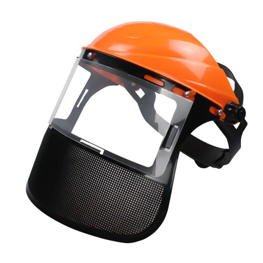Garden Grass Trimmer Safety Helmet Hat With Full Face Mesh Protective For Brush Cutter Chainsaws Hedge Trimmers