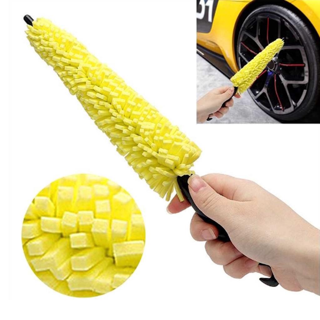 Long Handle Tire Brush Highly Water Absorption Tire Cleaning Brush for Cleaning Car Wheels Rims