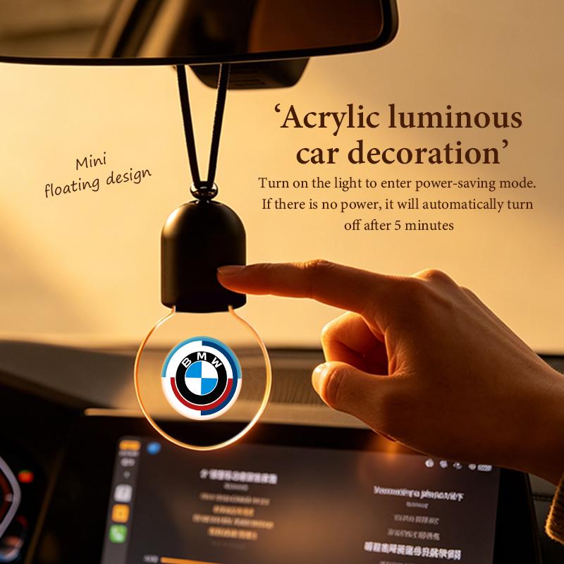 Car Glow LED Light Pendant Hanging Rearview Mirror Accessories For BMW X1 X2 X3 X4 X5 X6 F49 F39 F25 G01 F16 G06 G07 F25 F30 PI1