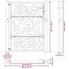 Garden Gate 100 x 125 cm Weathering Steel Flame Design